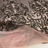 Stretch Sequins Fabric Luna Sequin Mesh