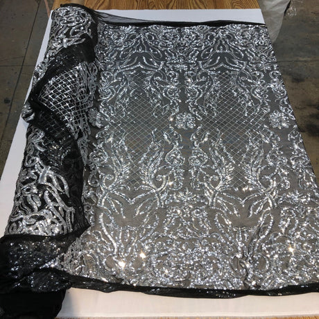 Stretch Sequins Fabric Luna Sequin Mesh