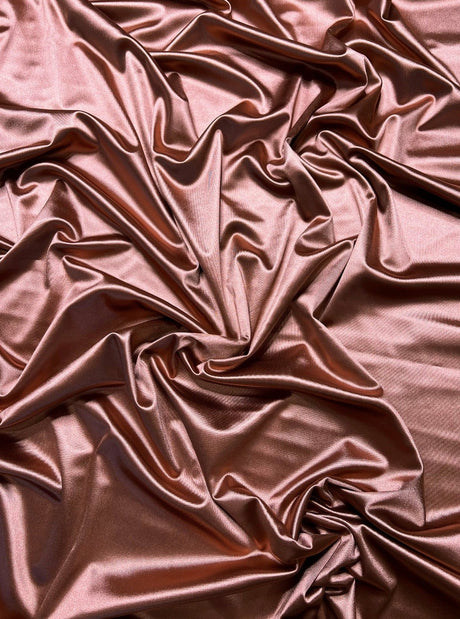 Shiny Nylon Spandex Rusty Rose