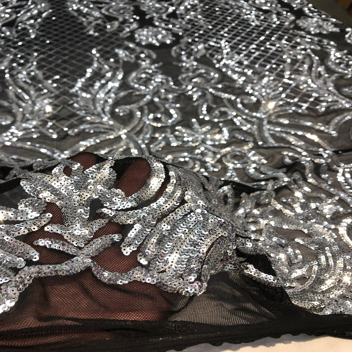 Stretch Sequins Fabric Luna Sequin Mesh