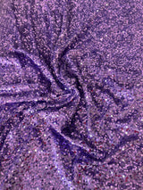 Stretch Sequin Velvet Lavender