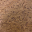 Western Floral PU Faux Leather Vinyl Fabric - Western Floral Pattern, 56" Width (1 Yard)