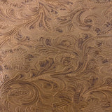 Western Floral PU Faux Leather Vinyl Fabric - Western Floral Pattern, 56" Width (1 Yard)