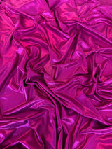 Shiny Foiled Stretch Spandex Fuchsia
