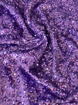 Stretch Sequin Velvet Lavender