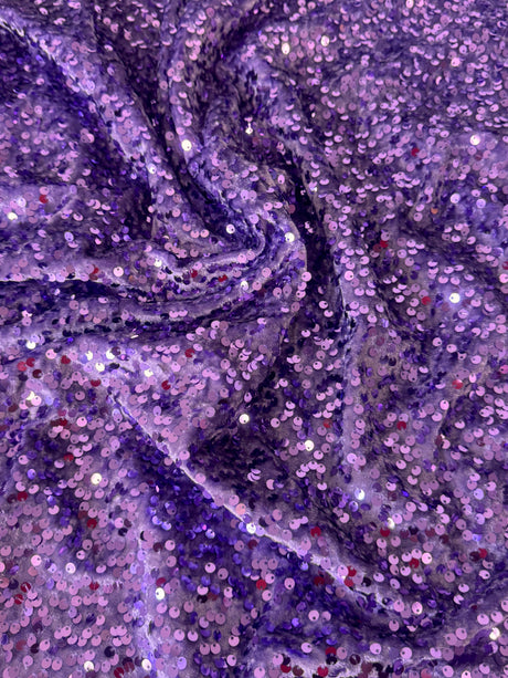 Stretch Sequin Velvet Lavender