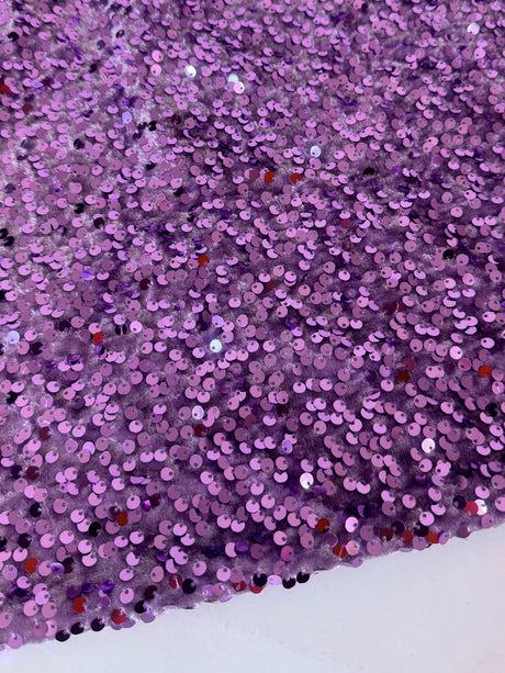 Stretch Sequin Velvet Lavender