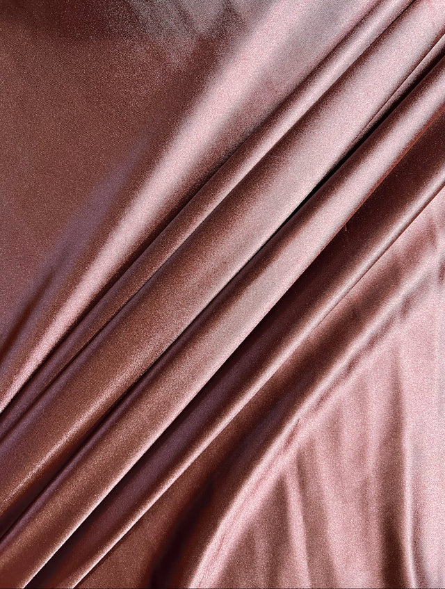 Shiny Nylon Spandex Rusty Rose