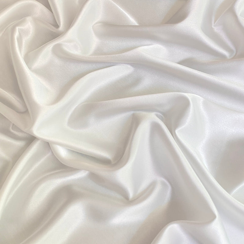 Off White Stretch Satin