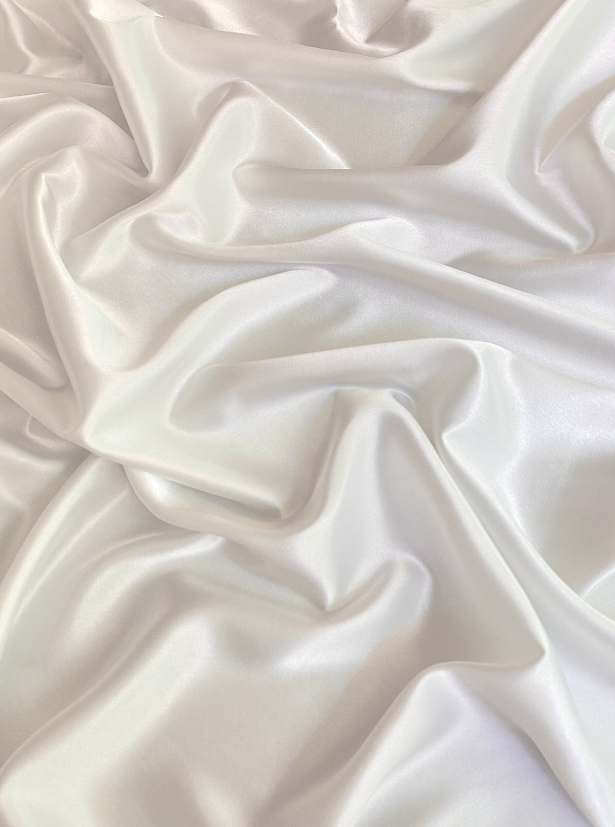 Off White Stretch Satin