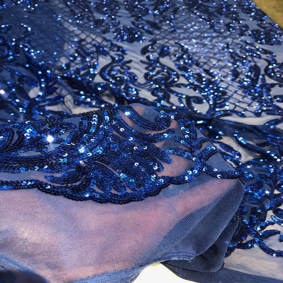 Stretch Sequins Fabric Luna Sequin Mesh