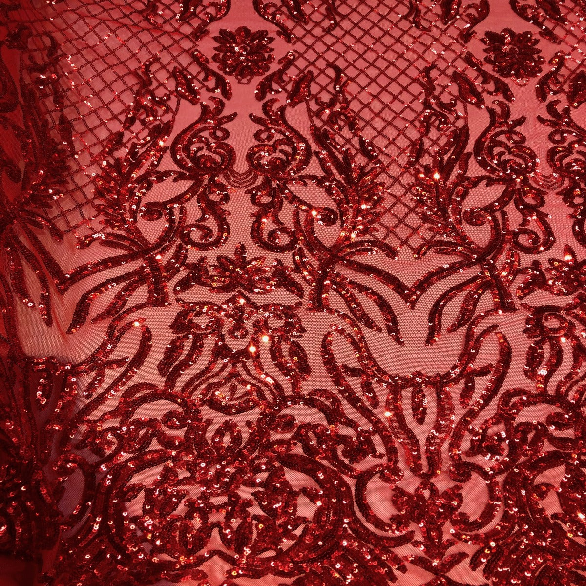 Stretch Sequins Fabric Luna Sequin Mesh