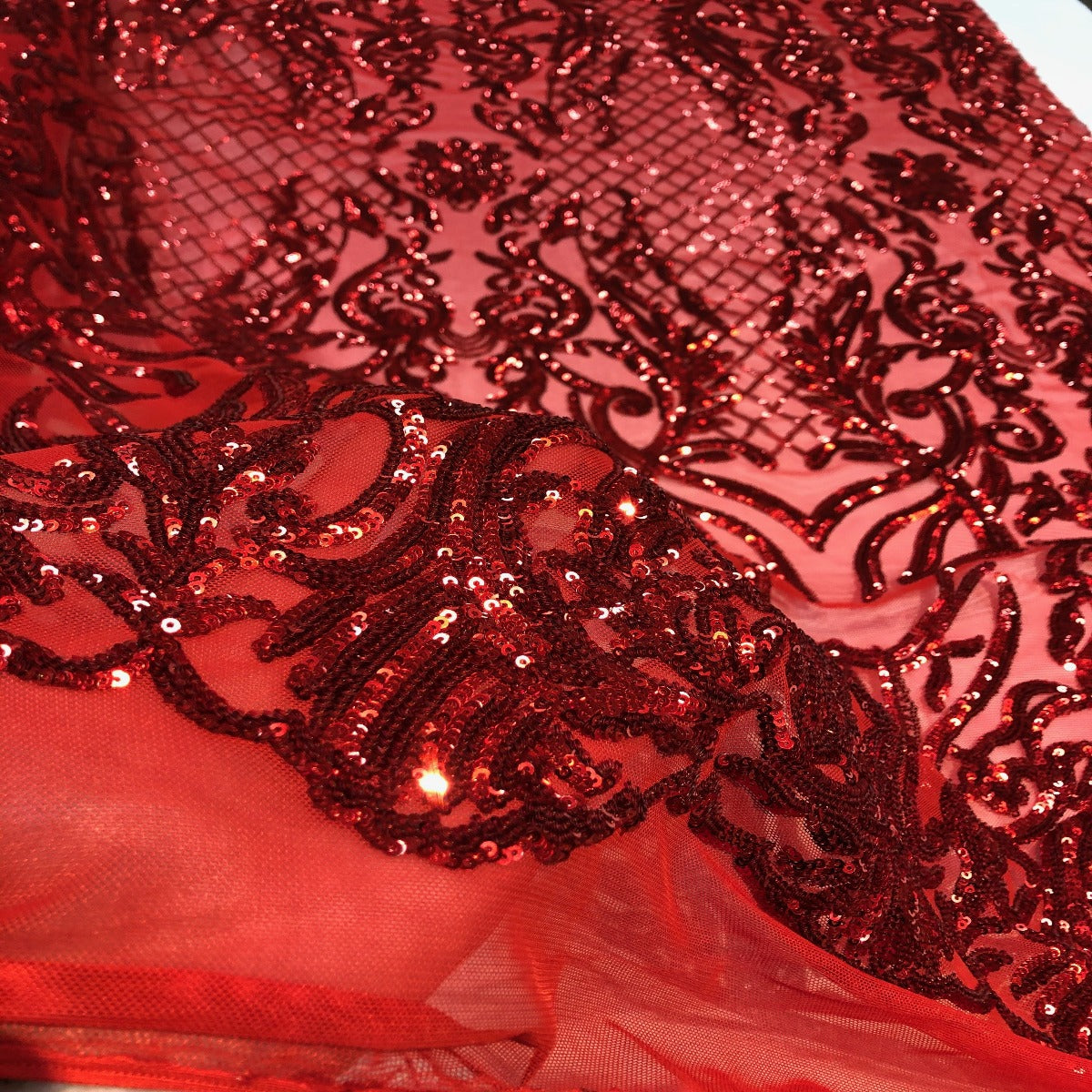 Stretch Sequins Fabric Luna Sequin Mesh
