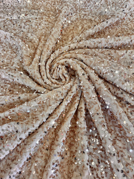 Sequin Velvet Cream Champagne