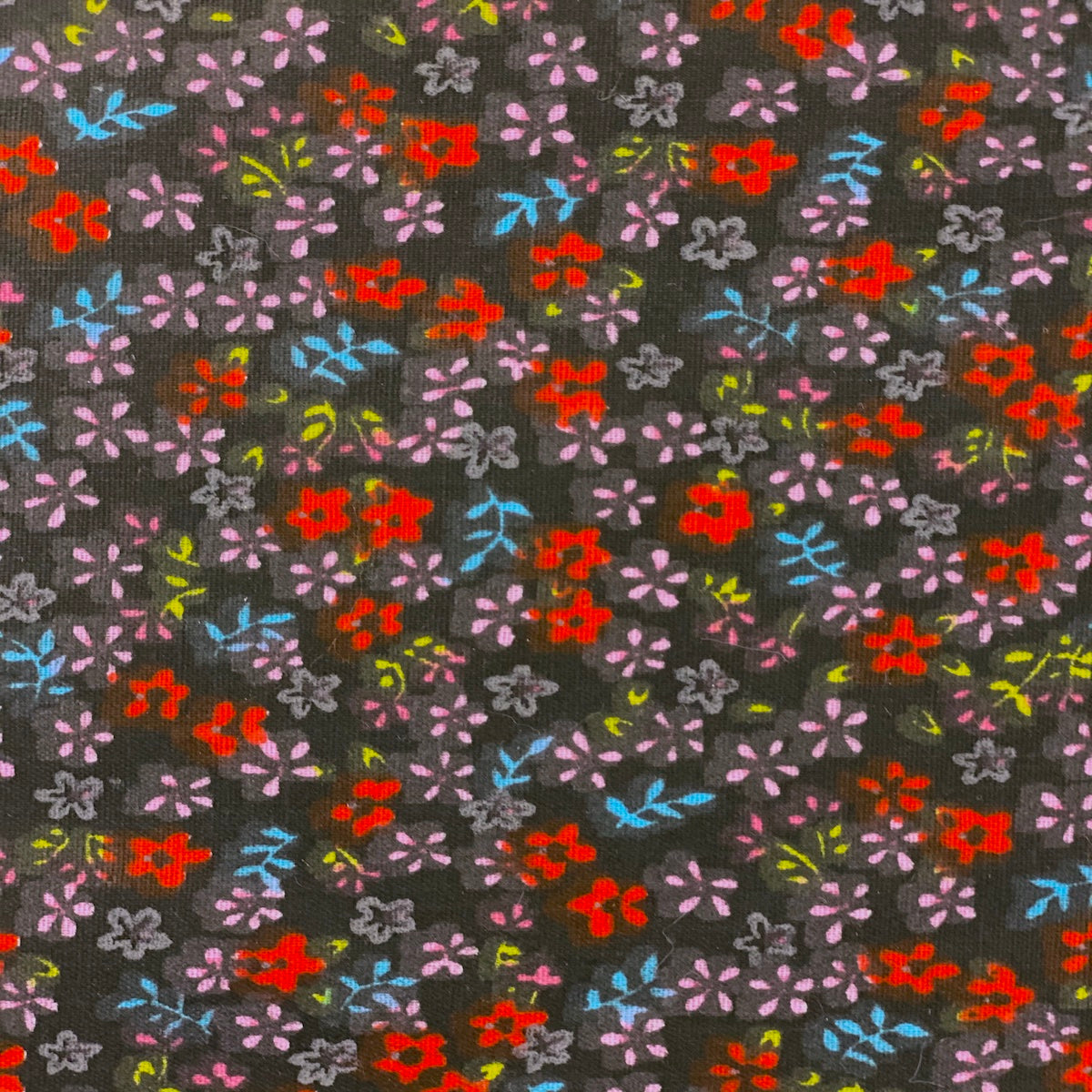 Small Floral Print Poly Cotton Fabric - Small Floral, 59" Width (1 Yard)