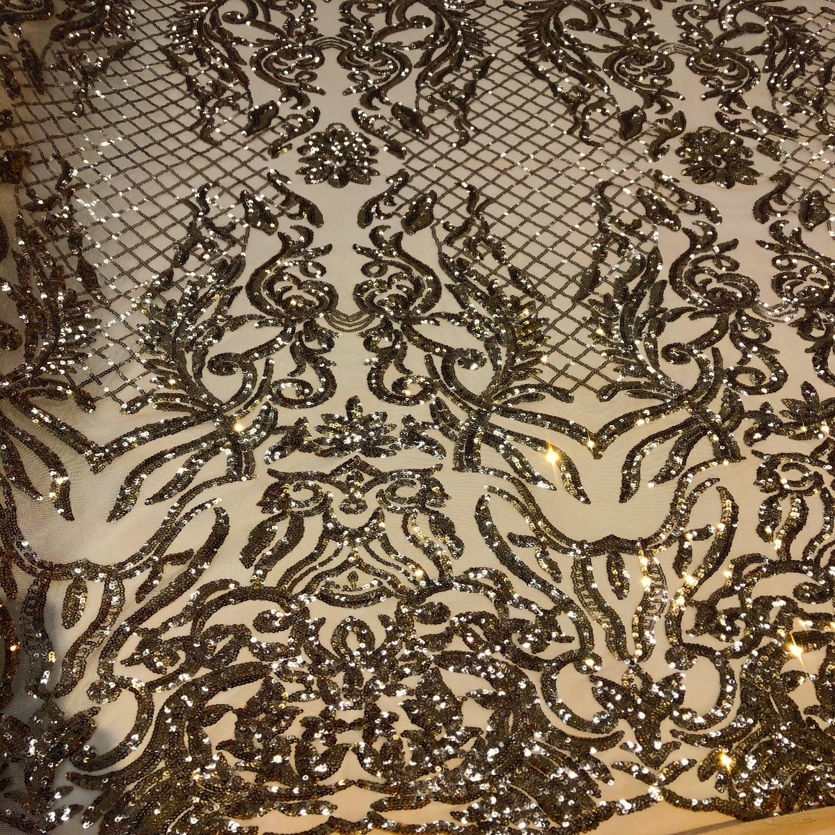 Stretch Sequins Fabric Luna Sequin Mesh