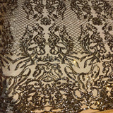 Stretch Sequins Fabric Luna Sequin Mesh