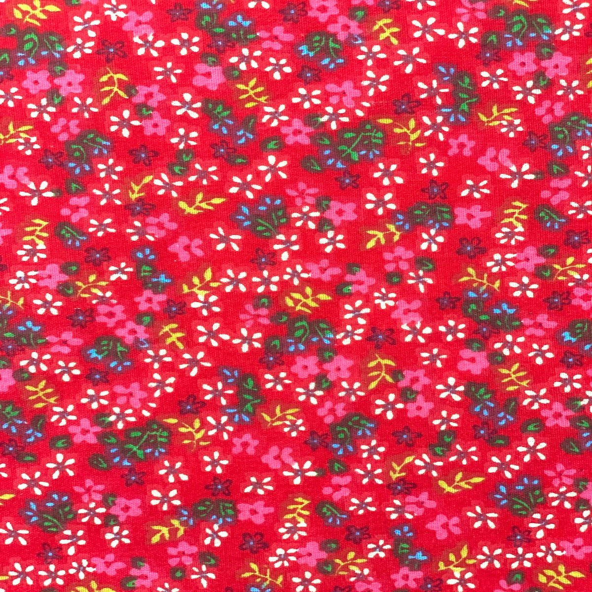Small Floral Print Poly Cotton Fabric - Small Floral, 59" Width (1 Yard)