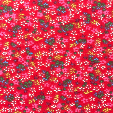 Small Floral Print Poly Cotton Fabric - Small Floral, 59" Width (1 Yard)