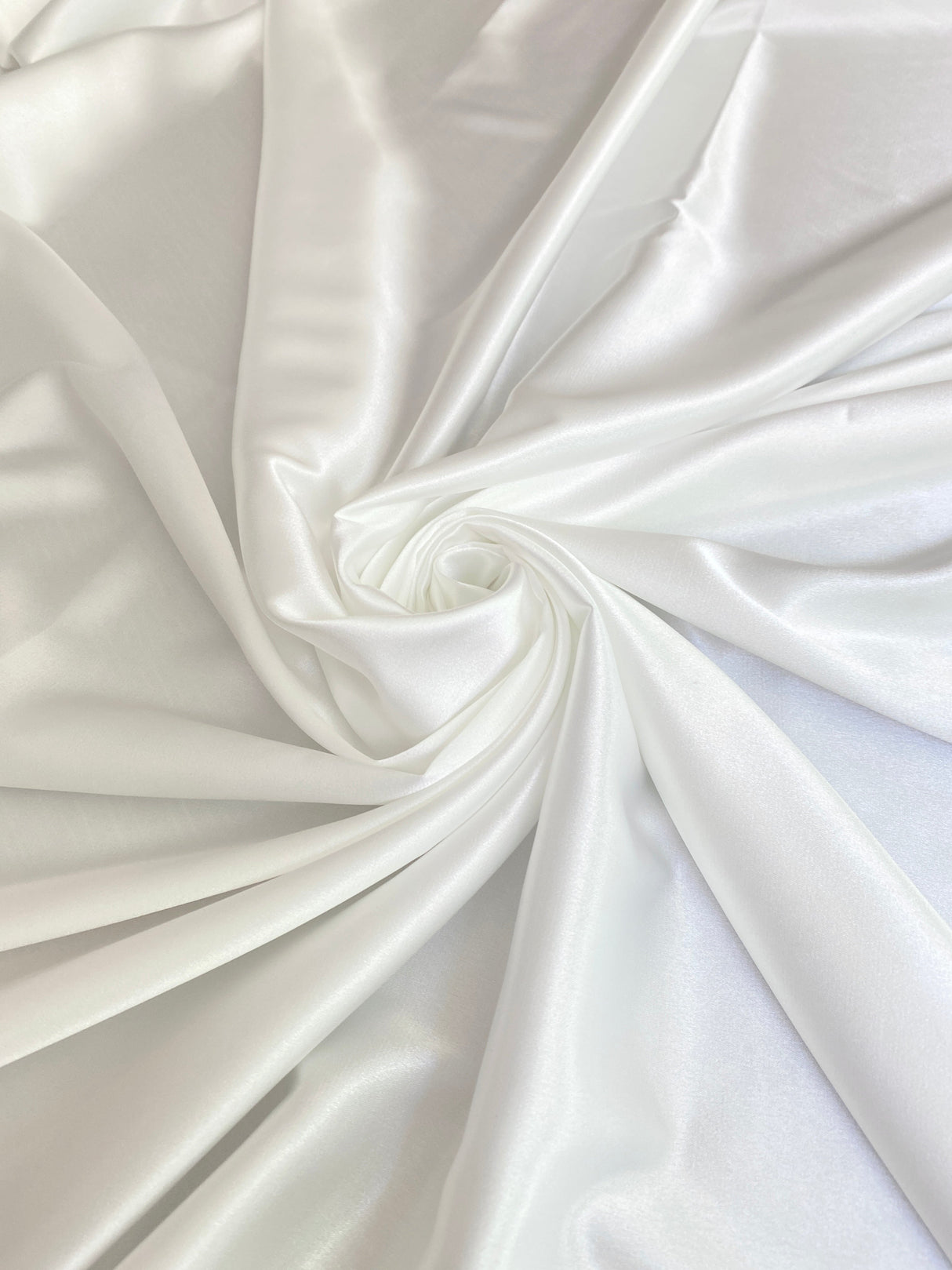 White Silky Stretch Satin