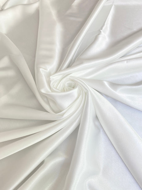 White Silky Stretch Satin