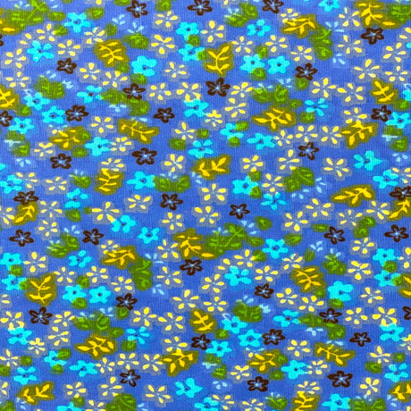 Small Floral Print Poly Cotton Fabric - Small Floral, 59" Width (1 Yard)