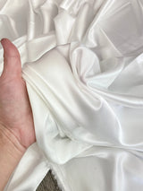 White Silky Stretch Satin
