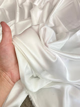 Off White Stretch Satin