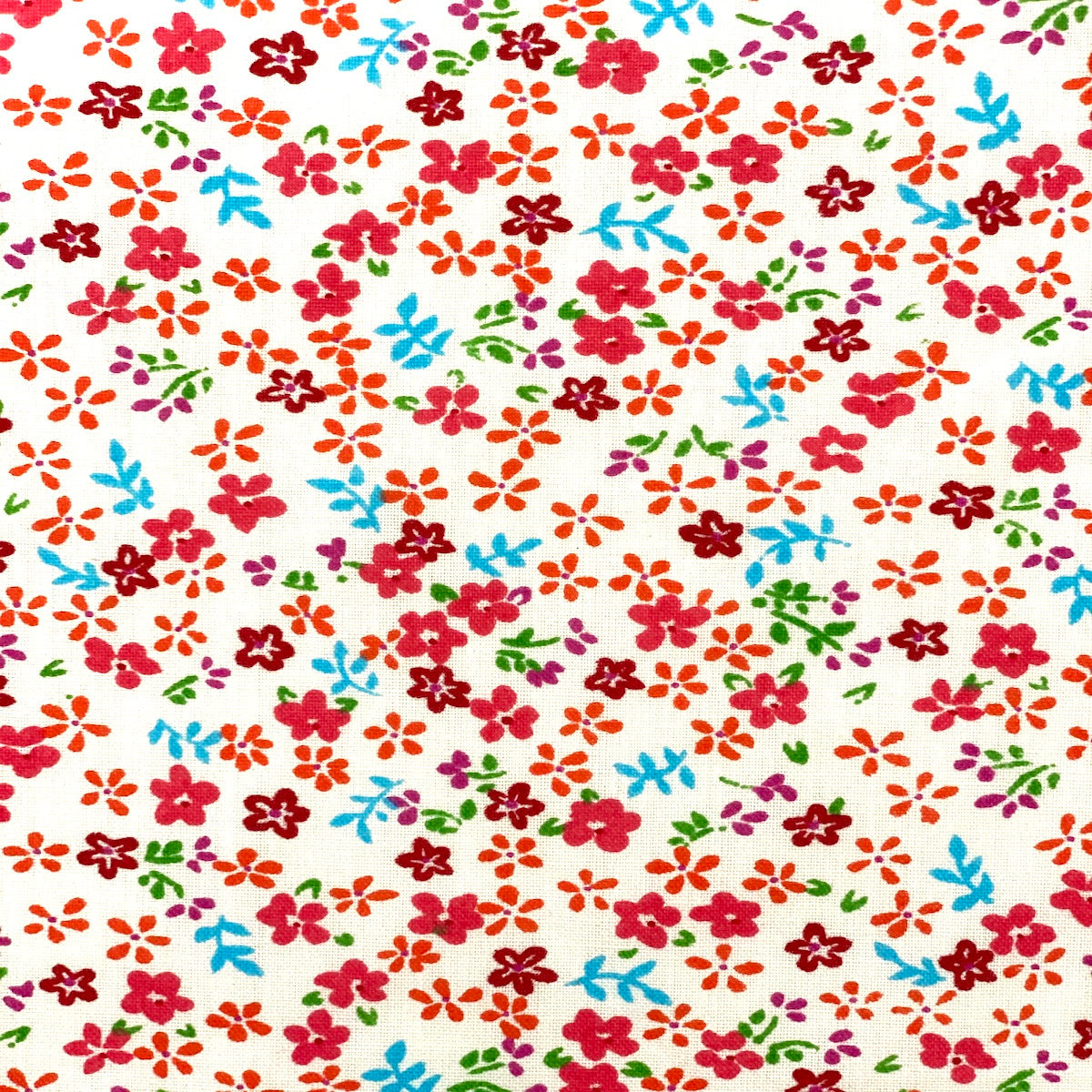 Small Floral Print Poly Cotton Fabric - Small Floral, 59" Width (1 Yard)