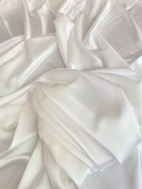 Off White Stretch Satin
