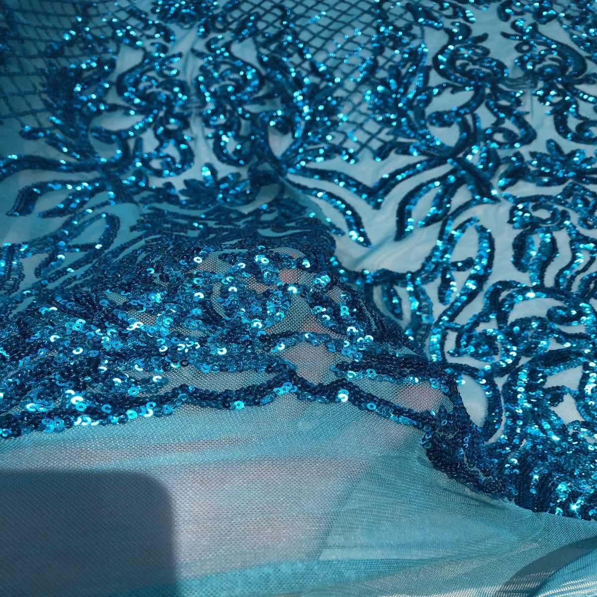 Stretch Sequins Fabric Luna Sequin Mesh