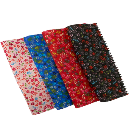 Small Floral Print Poly Cotton Fabric - Small Floral, 59" Width (1 Yard)