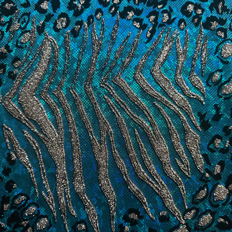 Nylon Spandex Safari Hologram Foil Fabric