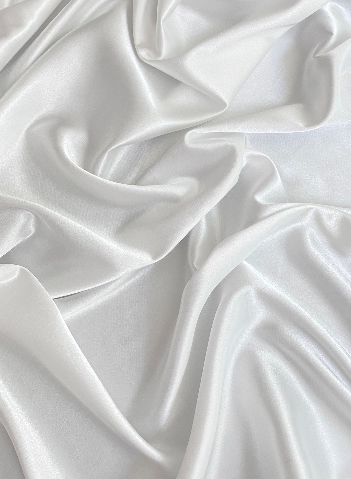 White Silky Stretch Satin