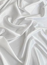 White Silky Stretch Satin