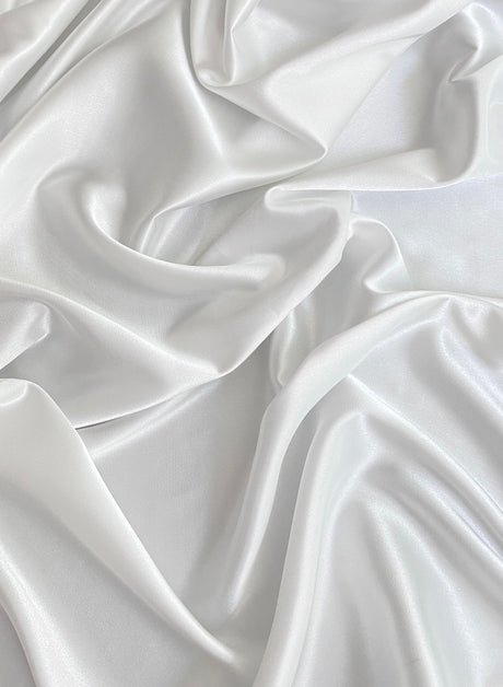 White Silky Stretch Satin