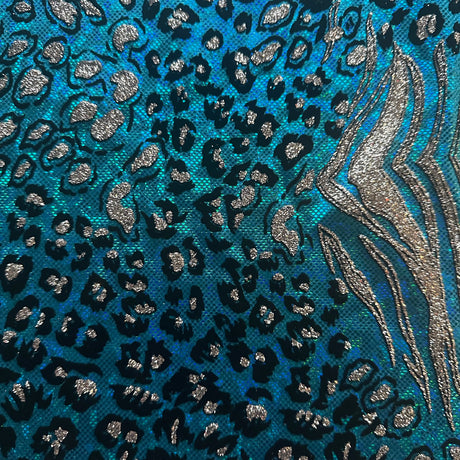 Nylon Spandex Safari Hologram Foil Fabric