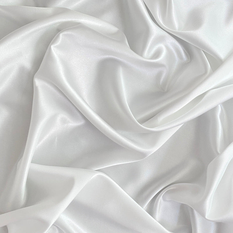 White Silky Stretch Satin