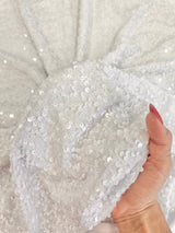 Sequin Velvet White