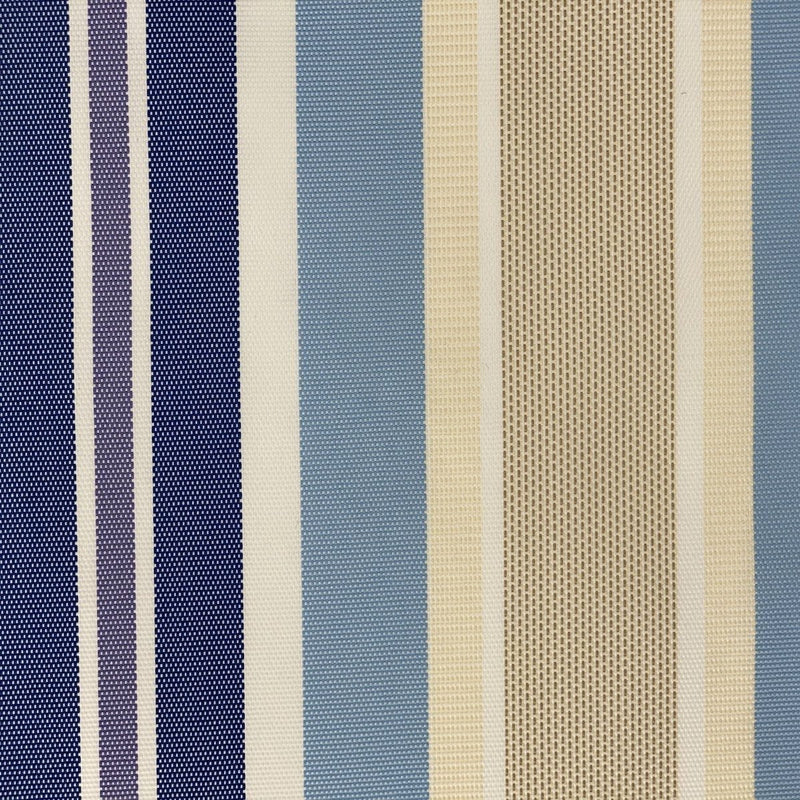 Blue Multi Stripe Canvas Waterproof Outdoor Fabric