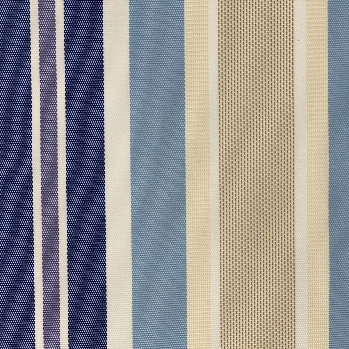 Blue Multi Stripe Canvas Waterproof Outdoor Fabric