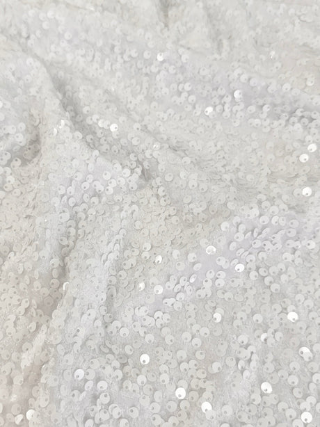 Sequin Velvet White