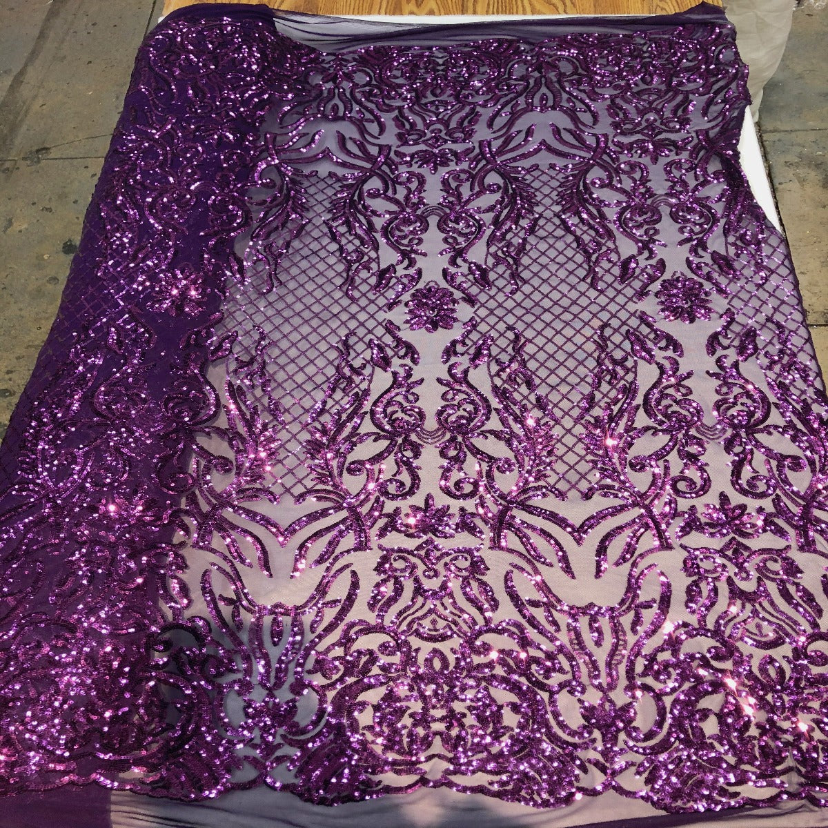 Stretch Sequins Fabric Luna Sequin Mesh