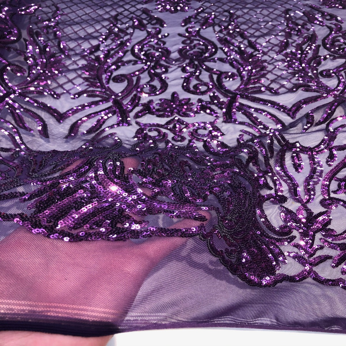 Stretch Sequins Fabric Luna Sequin Mesh