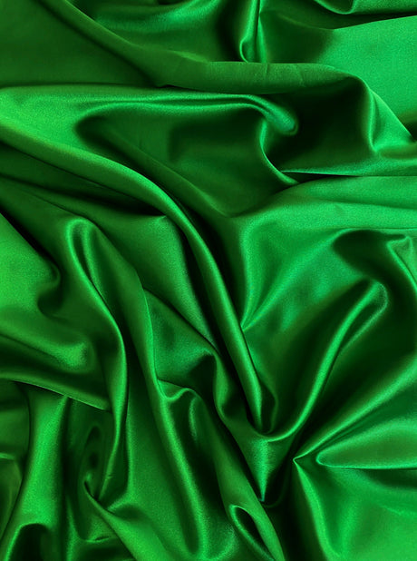 Stretch Silk Charmeuse Kelly Green
