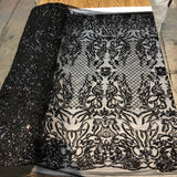 Stretch Sequins Fabric Luna Sequin Mesh
