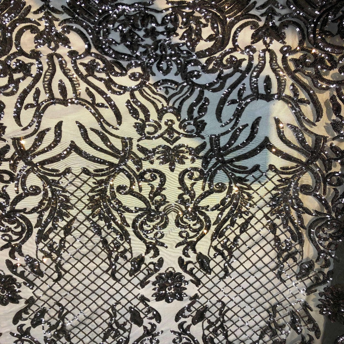 Stretch Sequins Fabric Luna Sequin Mesh