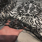 Stretch Sequins Fabric Luna Sequin Mesh
