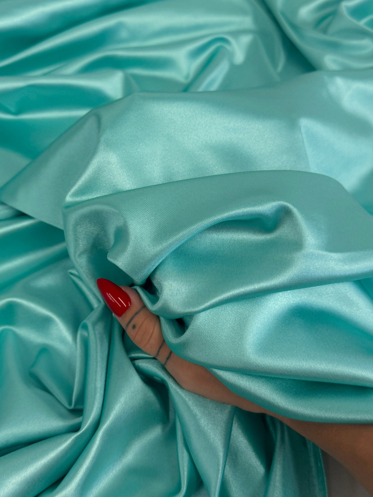 Shiny Nylon Spandex Tiffany Blue