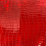 Iridescent Faux Crocodile Vinyl Fabric - 100% Polyester, Iridescent Crocodile Texture, 54" Width (1 Yard)